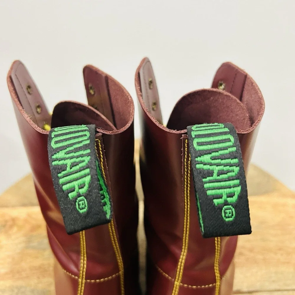 Solovair ''Southerner'' 11 Eye Steel Toe Derby Boot Men's Size 12 Burgundy NWOB